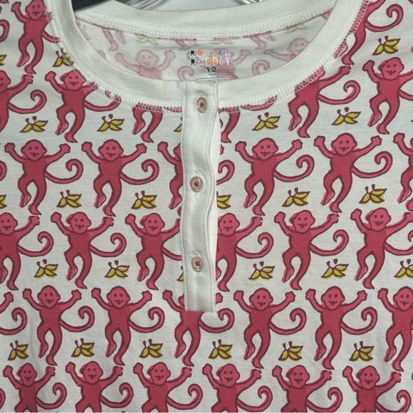 Roller Rabbit Pink Monkey Pajama Set. Girls SZ 12.
Great condition! - Picture 4 of 6